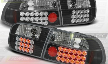 Черные тюнинг стопы (фонари) с диодами HONDA CIVIC 1991-1995 хетчбек фото