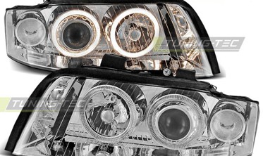 Тюнінг фари передні angel eyes AUDI A4 B6 фото