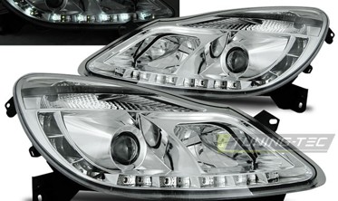 Передні фари з діодними габаритами OPEL CORSA D дорестайл фото