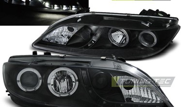 Черные тюнинг фары передние MAZDA 6 2002-2007 фото