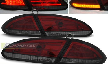 Светодиодные фонари задние Seat Leon 2 дорестайл red smoke фото