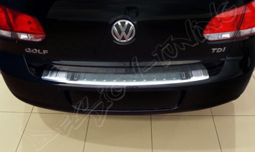 Накладка на бампер із загином Volkswagen Golf VI фото