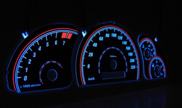 Накладки, що світяться, в щиток приладів Opel Vectra B рестайл вер. 2 фото