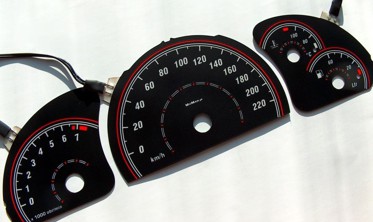 Плазмові накладки на шкали приладів Opel Vectra B дорестайл вер. 2 фото