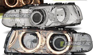 Тюнінгові фари передні BMW 7 E38 рестайл з кільцями фото