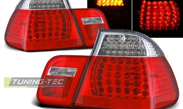 Задние фонари (стопы) с диодными поворотами BMW E46 рестайлинг sedan red white фото