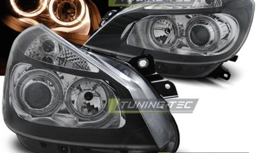 Передні фари із чорним корпусом RENAULT CLIO 3 2005-2009 фото