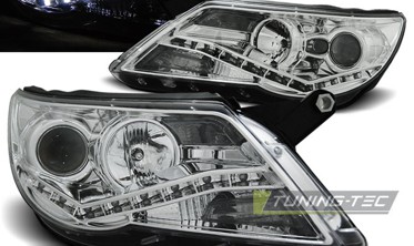 Тюнинг фары передние с линзами и диодами VOLKSWAGEN TIGUAN 2007-2011 фото