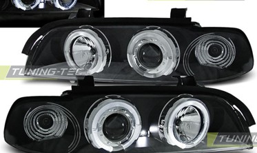 Черные фары передние BMW E39 с вмонтированными электромоторами фото