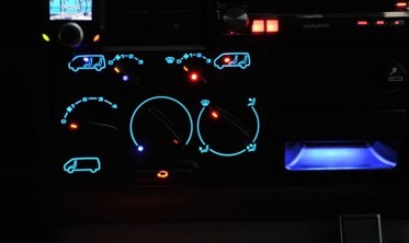 Плазменные вставки в панель управления отопителем Volkswagen T4 фото