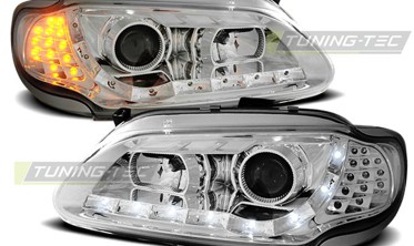 Передні тюнінгові фари RENAULT MEGANE, SCENIC з діодними поворотами фото