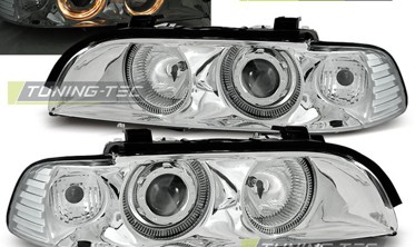 Тюнинговые фары с кольцами BMW 5 E39 фото