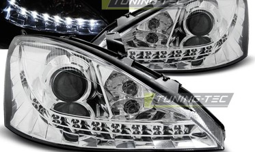 Лінзовані передні фари FORD FOCUS МК1 1998-2001 з діодним рядком фото