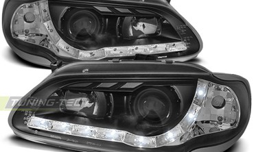 Черные фары передние с диодами RENAULT MEGANE SCENIC фото