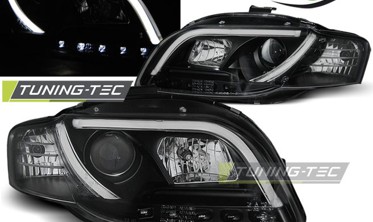 передні тюнінгові фари AUDI A4 B7 TUBE LIGHT фото