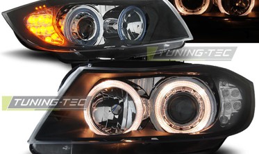 Передние фары BMW 3 седан E90, универсал E91 дорестайл с диодными поворотами фото
