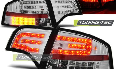 Диодные фонари задние хромированные AUDI A4 B7 седан фото