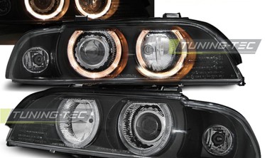 Тюнінгові фари передні BMW E39 з ангельськими вічками фото