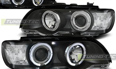 Чорні тюнінг фари (оптика передня) BMW X5 E53 дорестайл фото