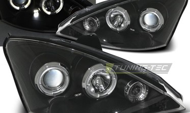 Тюнинговые фары передние FORD FOCUS МК1 дорестайл ANGEL EYES фото