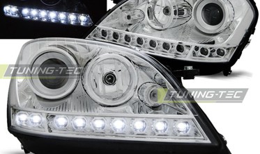 Тюнинговые фары передние MERCEDES ML W164 дорестайл фото