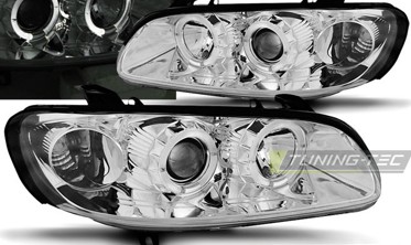 Тюнінгові фари передні Opel Omega B з кільцями Angel eyes фото