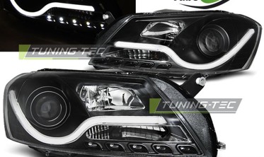Тюнинговые фары передние VW Passat B7 с LED габаритами фото