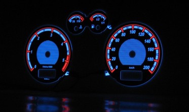 Тюнинговые накладки на шкалы приборов Seat Arosa (1996-2000) вер. 1 фото
