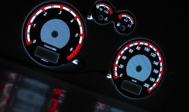 Тюнинговые накладки на шкалы приборов Seat Arosa (1996-2000) вер. 1 фото