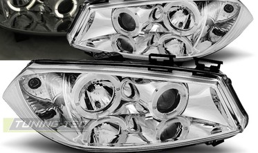 Передние фары тюнинг RENAULT MEGANE II ANGEL EYES фото