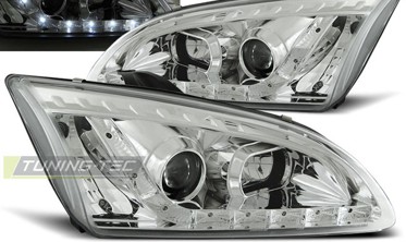 Тюнинг фары DAYLIGHT передние FORD FOCUS МК2 2004-2008 фото