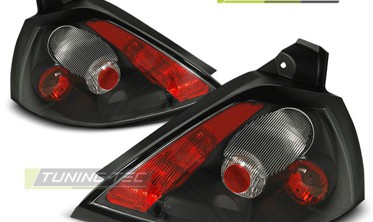 Черные фонари задние (стопы тюнинговые) RENAULT MEGANE 2 HATCHBACK фото