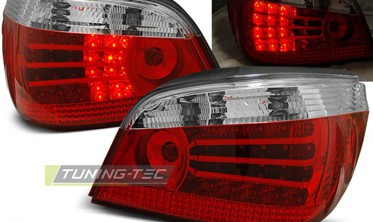 Задні ліхтарі діодні BMW E60 доростайли червоно-білі фото