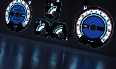 Светящиеся накладки на шкалы приборов Renault Clio 1 вер. 1 фото