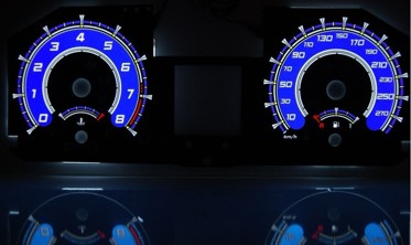 Тюнинг накладки на шкалы приборов Renault Megane 2 вер. 1 фото