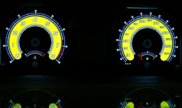 Накладки, що світяться в щиток приладів Renault Megane 2 вер. 2 фото