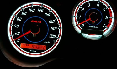 Плазменные накладки на шкалы приборов Toyota RAV4 фото