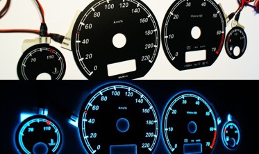 Светящиеся накладки в щиток приборов Volkswagen Golf 3, Vento, Jetta 3, Polo 6N вар. 2 фото