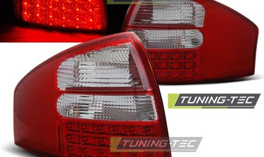 Тюнинговая оптика red white (фонари задние) AUDI A6 C5 седан фото