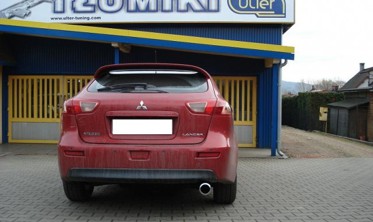 Модельний глушник Mitsubishi Lancer X коло скошене (118-103/90RS) фото