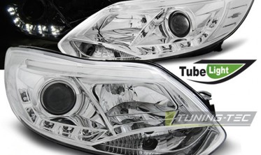 Хром фари передні tube light FORD FOCUS MK3 дорестайл фото