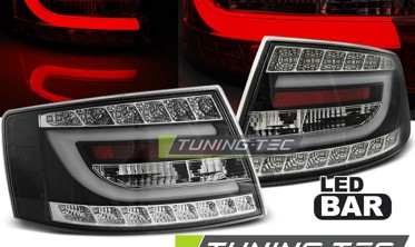 Фонари задние с диодами AUDI A6 C6 седан черные фото