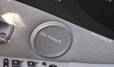 Хромовані кільця на колонки в дверях BMW E60 / E61 FL поліровані фото
