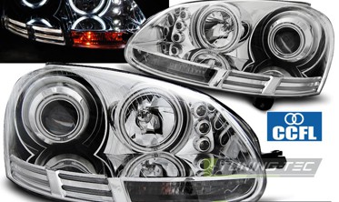 Тюнінгові фари передні VOLKSWAGEN GOLF 5 / Jetta angel eyes CCFL фото