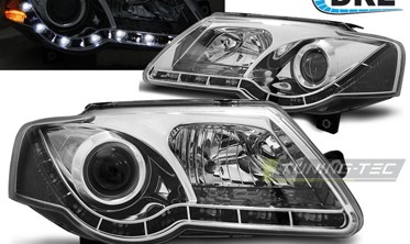 Тюнинговые фары передние VOLKSWAGEN PASSAT B6 3С с функцией ДХО фото
