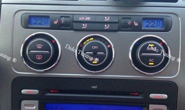 Хром кольца на ручки климат-контроля VW Passat B6 / Touran / Golf 5 Climatronic фото
