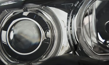 Передні тюнінг фари з лінзами BMW E46 рестайл (Led rings) фото