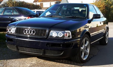 Тюнінгові фари передні Audi 80 B4 з кільцями фото