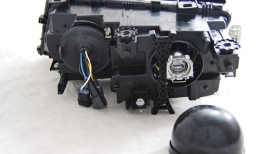 Передні тюнінг фари з лінзами BMW E46 рестайл (Led rings) фото