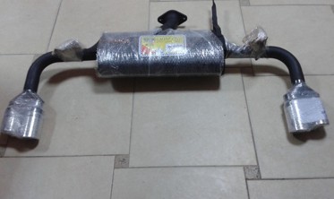 Модельний глушник Mitsubishi Lancer X на дві сторони NEW (118-402/70RS) фото